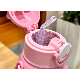 Bình Nước Uống Cho Bé Trai, Bé Gái Đi Hoc, Đi Chơi dung tích 660ml Nhựa PC, PP Khủng long, thỏ hồng