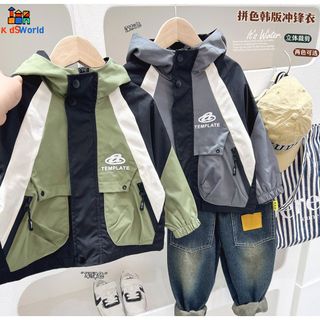 (Hàng mới về)Áo Khoác Gió Bé Trai Phong Cách Hàn Quốc, Áo Ấm Mùa Đông Thiết Kế Phong Cách Mạnh Mẽ Cá Tính, Áo Ấm Mùa Đôn