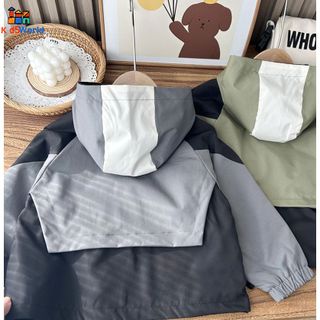 (Hàng mới về)Áo Khoác Gió Bé Trai Phong Cách Hàn Quốc, Áo Ấm Mùa Đông Thiết Kế Phong Cách Mạnh Mẽ Cá Tính, Áo Ấm Mùa Đôn