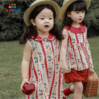 (Hàng Mới Về) Jumpsuit, Bộ Liền Thân Bé Gái Dễ Thương chuẩn hàng QCCC, Hàn Quốc Mùa Hè Mát Mẻ Du Lịch
