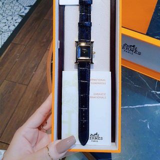 ĐỒNG HỒ NỮ CAO CẤP HEMES DÂY DA ĐEN FULL VIỀN VÀNG 4