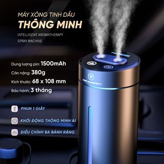 Máy khuếch tán tinh dầu mini sạc điện cho ô tô - Máy Phun Xông Tinh Dầu Cảm Ứng Bật Tắt Theo Xe