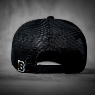 Mũ Lưỡi Trai BWB Brand Đen Lưới Snapback Chất Vải Da Lộn phối lưới