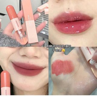 SON Pinky 1 đầu kem.1 đầu khóa màu son môi