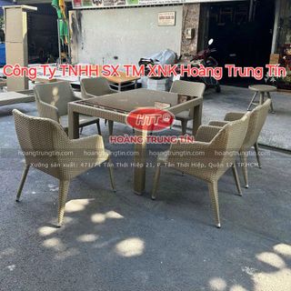 Bàn ghế mây nhựa ngoài trời bàn ghế khách sạn cao cấp