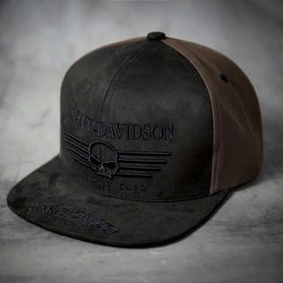 Mũ Lưỡi Trai HD Đen Nâu Snapback Chất vải Da lộn phối