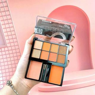 Bảng Phấn Mắt Kèm Má Hồng 2Tầng Có Nhũ Odbo