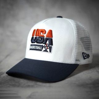 Mũ Lưỡi Trai USA Basketball Trắng Cap Chất Cotton