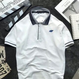 Áo thun polo trắng vải cá sấu lạnh