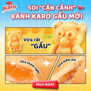 Thùng bánh Karo gấu phô mai chà bông