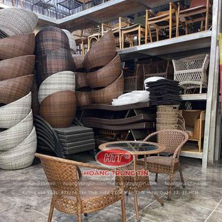 Ghế cafe mây nhựa giá rẻ ghế thúng mắt cáo