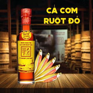 [CẶP 2 CHAI THỦY TINH] NƯỚC MẮM TĨN CÁ CƠM RUỘT ĐỎ ĐỘ ĐẠM 60N 250ML - NƯỚC MẮM TĨN