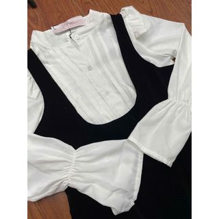 Jum Nữ Nhung Áo Lụa Tay Dài Ống Loe Cổ Tròn Phối Nút Sang Chảnh-189 STORE-V084