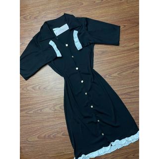 Đầm Body Đen Cổ Bèo Phối Nút, Váy Ôm Body Thun Gân  Co Dãn Thun Gân Free Size -189 STORE - V101