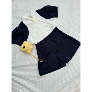 Set bộ sơ mi kèm quần short cổ đứng sơ mi năng động nhí nhảnh cho các nàng đi chơi - 189STORE - V216