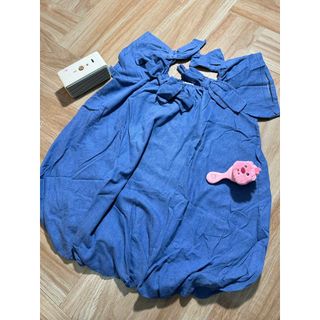 Váy bò mềm trễ vai phối nơ form bồng baby doll thiết kế dành cho các nàng thơ đi cafe-189STORE- V147