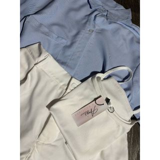 Set Bộ Đùi 3 Món KATE Sọc Sơ Mi Tay Dài Lót Áo Gân Trong Mix Quần SHORT KAKI Trắng -189 STORE - V099