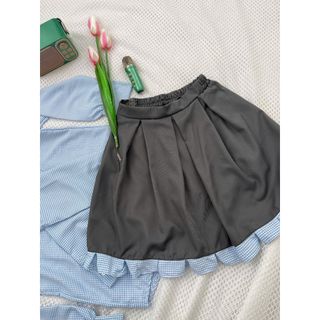 Set bộ nữ sơ mi caro tay dài kèm choàng cổ xix chân váy ly dễ thương đi chơi du lịch - 189STORE-V180