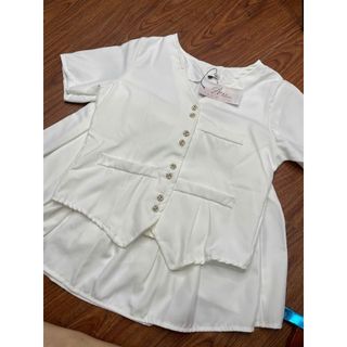 Set Váy Nữ Đi Chơi Sang Chảnh Chất For Áo Cổ V Tay Ngắn Cài Nút Mix Chân Váy Xếp Ly -189STORE - V097