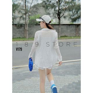 Set bộ đũi xốp 3 món đi biển, áo cúp ngực mix quần short đùi kèm áo sơ mi ngoài đẹp-189 STORE - V179