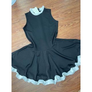 Đầm Váy Nữ Sát Nách, Cổ Tròn Viền Bèo Mix Dáng Váy Xòe Ngắn Điệu Đà Chất Liệu Umi - V040-189 STORE