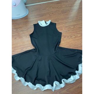 Đầm Váy Nữ Sát Nách, Cổ Tròn Viền Bèo Mix Dáng Váy Xòe Ngắn Điệu Đà Chất Liệu Umi - V040-189 STORE