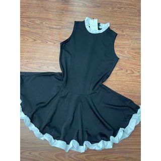 Đầm Váy Nữ Sát Nách, Cổ Tròn Viền Bèo Mix Dáng Váy Xòe Ngắn Điệu Đà Chất Liệu Umi  - V040-189 STORE