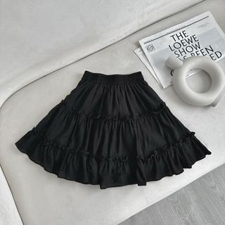 [SHOPPUMI] Chân váy đũi tầng viền bèo ngắn nhiều màu Freesize Thời trang nữ Pumi 15785