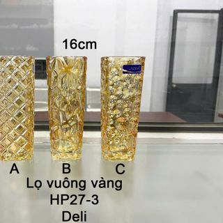 BÌNH CẮM HOA THỦY TINH PHA LÊ 16CM
