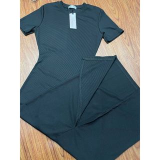 Đầm Body Nữ Dáng Dài Tay Ngắn Cổ Tròn Cao 3 Phân Chất Thun Cotton 4 Chiều, Xẻ Sau - 189 STORE - V092