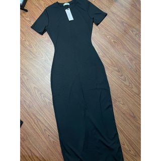 Đầm Body Nữ Dáng Dài Tay Ngắn Cổ Tròn Cao 3 Phân Chất Thun Cotton 4 Chiều, Xẻ Sau - 189 STORE - V092