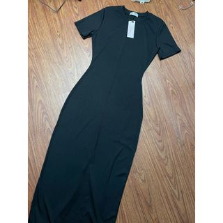 Đầm Body Nữ Dáng Dài Tay Ngắn Cổ Tròn Cao 3 Phân Chất Thun Cotton 4 Chiều, Xẻ Sau - 189 STORE - V092