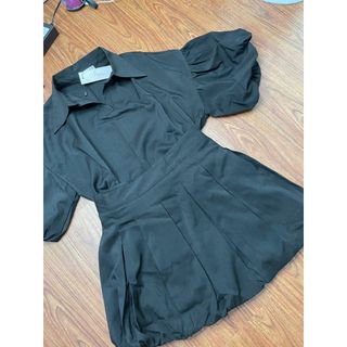 Sét Váy Áo Croptop Tay Phồng Chun Cổ Bẻ Mix Chân Váy Bí Phồng  Chất Vải Xước Thái  -V027-189 STORE