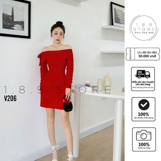 VÁY BODY TRỄ VAI TAY DÀI DÁNG ÔM NGẮN KIỂU DÁNG SANG CHẢNH CHO CÁC NÀNG THƠ ĐI CAFE-189 STORE - V206