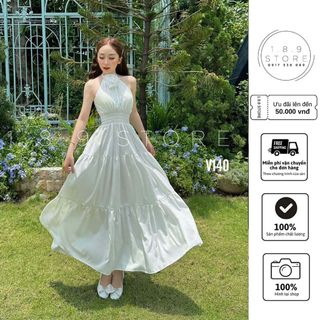 Đầm maxi bông đi biển váy bông dài không tay cho các nàng đi chơi hoặc đi cafe chill - 189STORE-V140