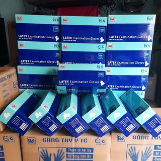 Găng Tay Latex Duy Hàng - Có Bột, Cao Su Thiên Nhiên, Đủ Kích Cỡ XS, S, M, L CHÍNH HÃNG