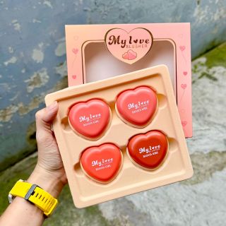 Set phấn má hồng Hasaya Girl tim 4 cái Thái Lan