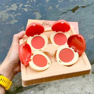 Set phấn má hồng Hasaya Girl tim 4 cái Thái Lan