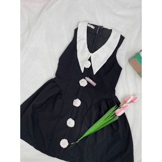 Váy nữ dự tiệc sát nách cổ sen vạt dài đính ngọc dáng ngắn chiết eo xòe dáng chữ A - 189STORE - V171
