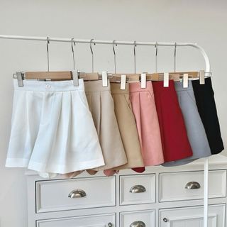 [SHOPPUMI] Quần short váy lưng thun sau ống rộng có túi nhiều màu dễ phối đồ freesize Pumi 16155