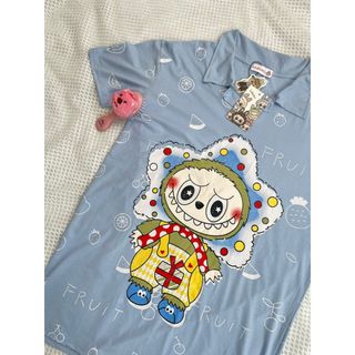 Áo thun polo quảng châu cao cấp LABUBU thiết kế suông dễ thương cho các nàng đi cafe- 189STORE-V196