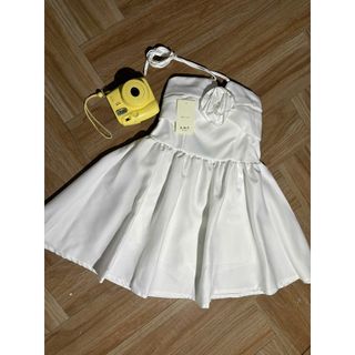 Đầm xòe dự tiệc đầm xòe cúp cổ chéo xếp li ngực kết bông (Hàng thiết kế cao cấp) sang -189STORE-V132