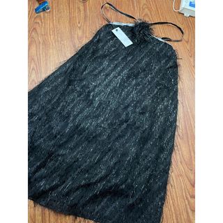 Đầm Babydoll Dáng Suông Cổ Yếm Phối Hoa Đính Lông Vũ Cực Kỳ Sang Chảnh -189 STORE-V077