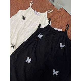 Váy hai dây dáng dài 2 lớp họa tiết nơ có khuy điều chỉnh, váy maxi 2 dây đi biển  - 189STORE - V130