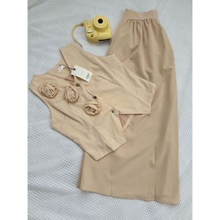 Set áo vest sát nách hai lớp đính hoa dây mix chân váy dài tiểu thư cao cấp đi chơi - 189STORE -V230