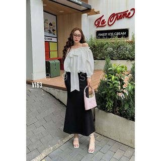 Set hai món váy trong dài rút dây kèm khoác gió nhăn 3 lớp chuẩn cho cac nang di choi -189STORE-V163