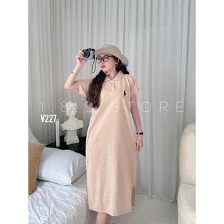 Váy thêu suông ngựa dáng suông, đầm bầu phối viền xinh xắn cổ đức cực đẹp dáng dài - 189STORE - V227