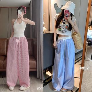 [SHOPPUMI] Quần dài sọc dọc lưng thun nhiều màu freesize Pumi 16247