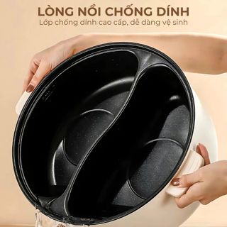 NỒI LẨU ĐIỆN 2 NGĂN 28CM ĐA NĂNG
