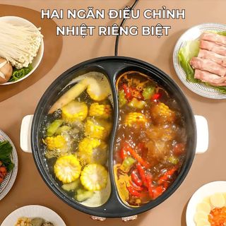 NỒI LẨU ĐIỆN 2 NGĂN 28CM ĐA NĂNG